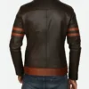 Hugh Jackman X-Men Origins Wolverine Brown Leather Jacket Back