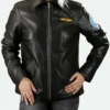 Top Gun Charlie Black Leather Jacket