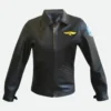Top Gun Charlie Black Leather Jacket