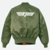Top Gun Maverick MA1 Green Bomber Jacket Back