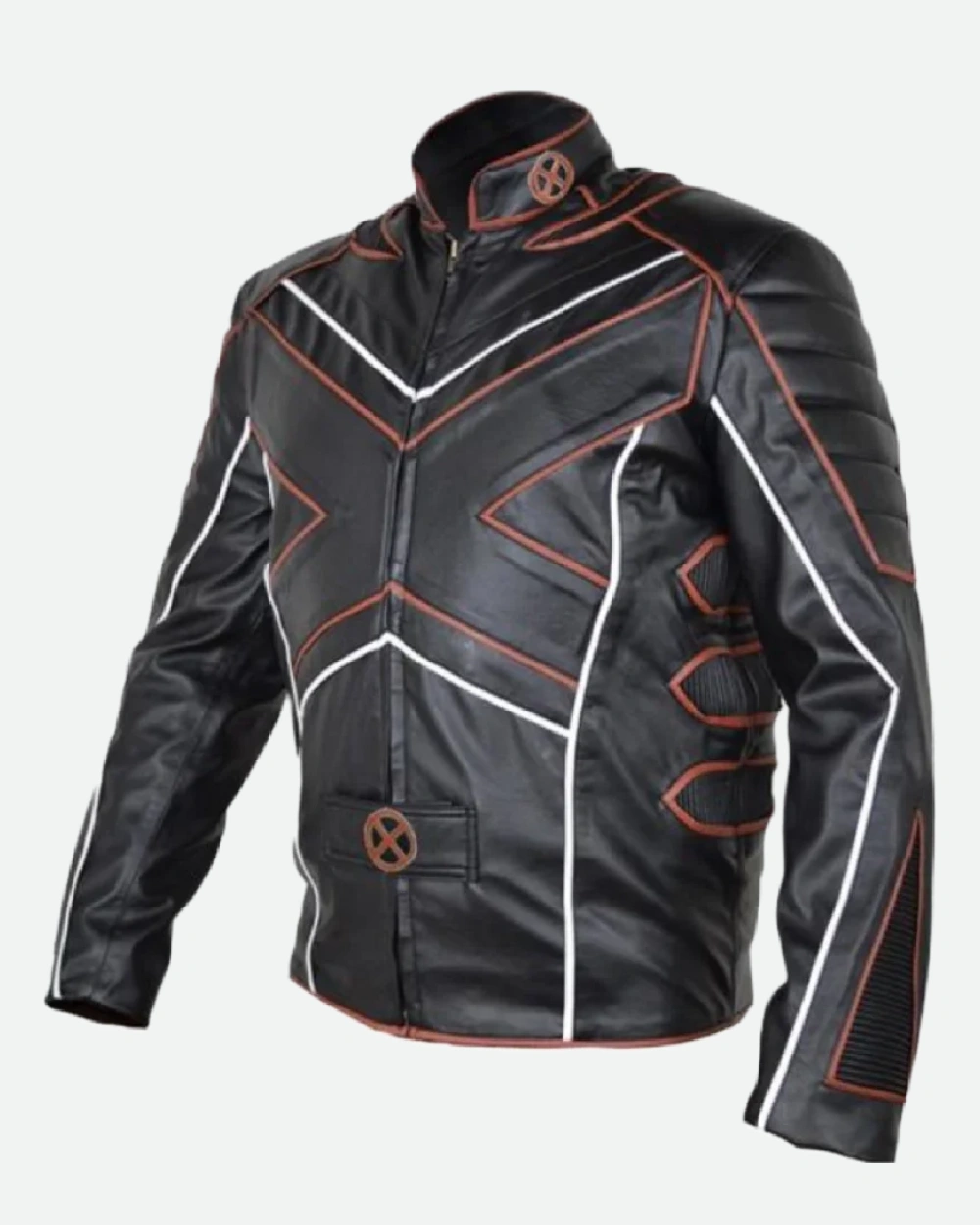 X-Men 2 United Wolverine Motorcycle Jacket Side Pose