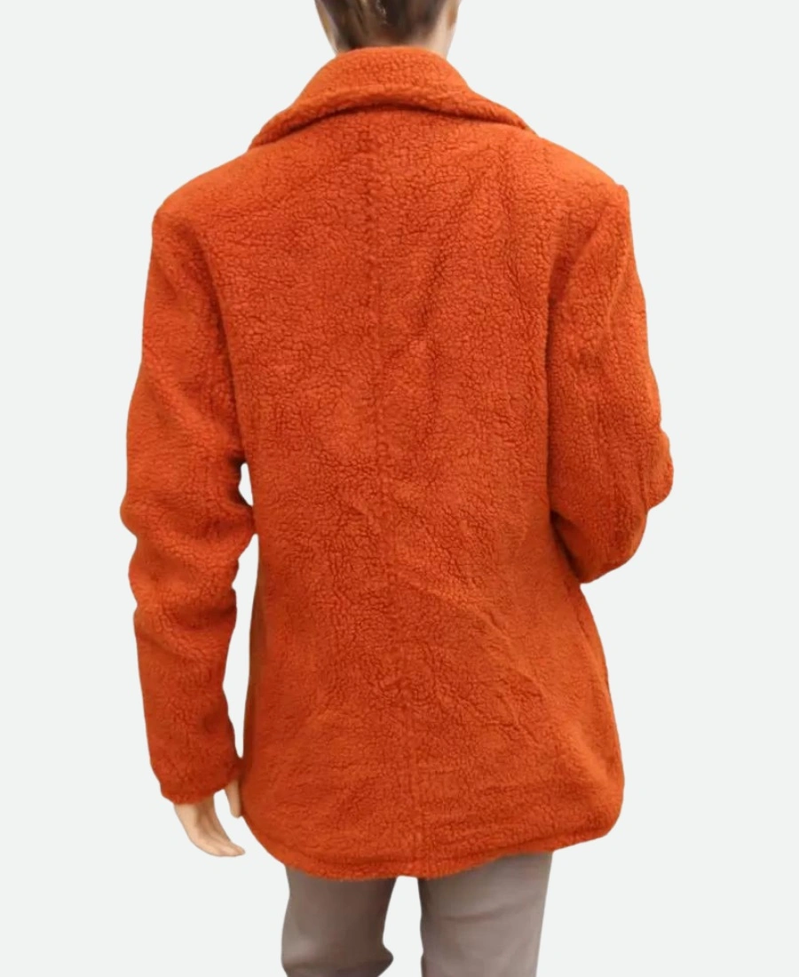 Yellowstone Beth Dutton Orange Coat Back