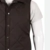 Yellowstone John Dutton Brown Quilted Vest Front