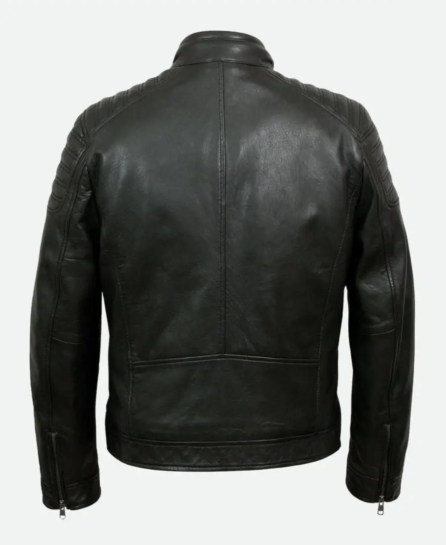 Andrew Tate Black Leather Jacket Back