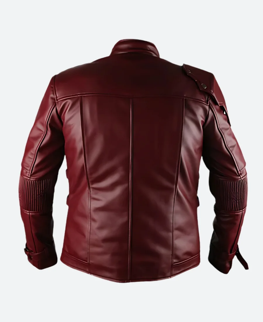 Chris Pratt Guardians of the Galaxy Peter Quill Star Lord Leather Jacket Back