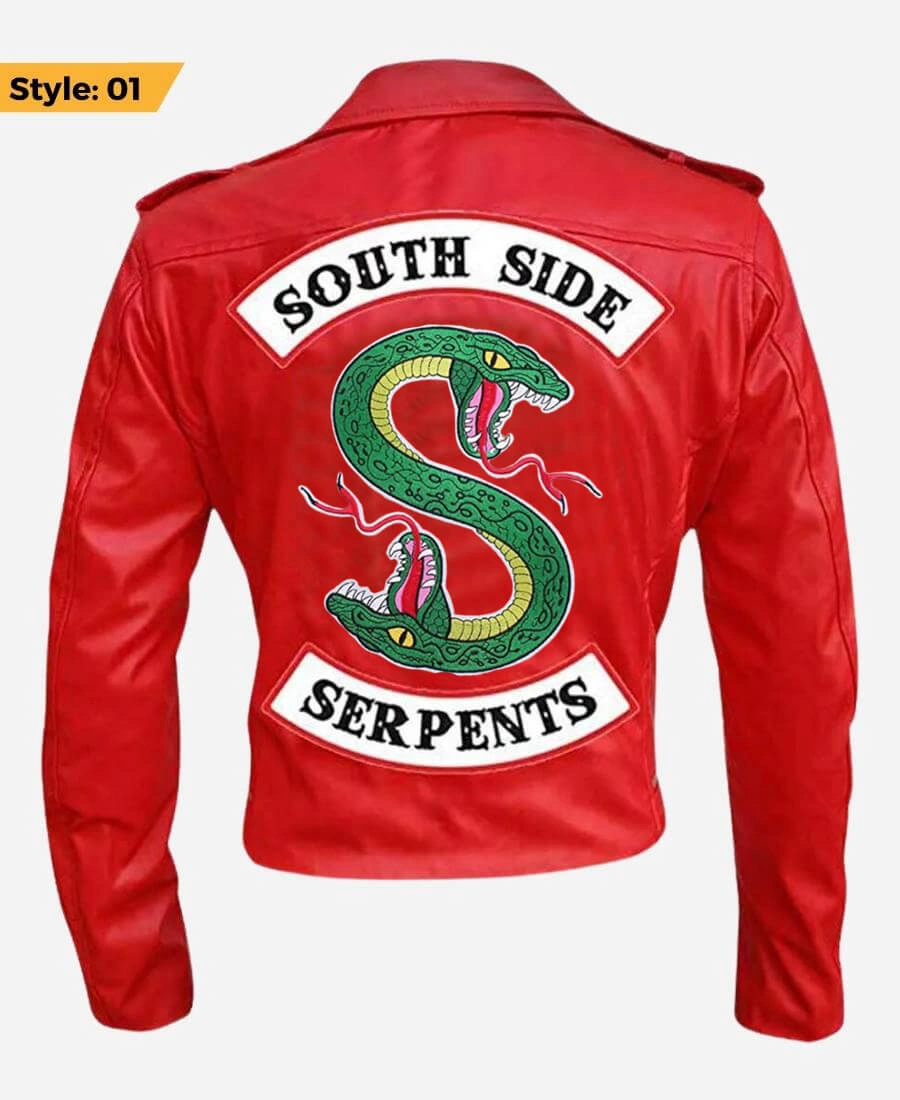 Cole Sprouse Riverdale Jughead Jones Southside Serpents Red Jacket Style 01