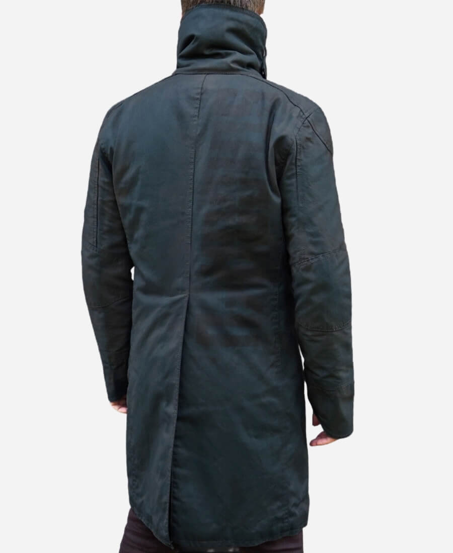 Ryan Gosling Blade Runner 2049 K Leather Trench Coat Back
