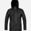 Tom Cruise Mission Impossible Ghost Protocol Ethan Hunt Black Leather Hooded Jacket