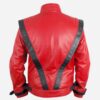Michael Jackson Red Leather Thriller Jacket Back