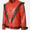 Michael Jackson Red Leather Thriller Jacket Side Look