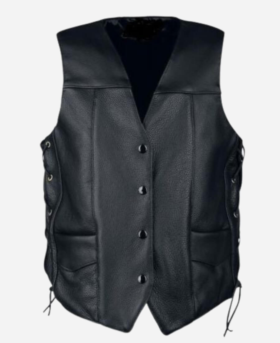 Norman Reedus The Walking Dead Daryl Dixon Leather Vest Front