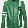 Ben 10 Leather Jacket Green Front