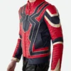 Avengers Infinity War Spiderman Leather Jacket Side Look