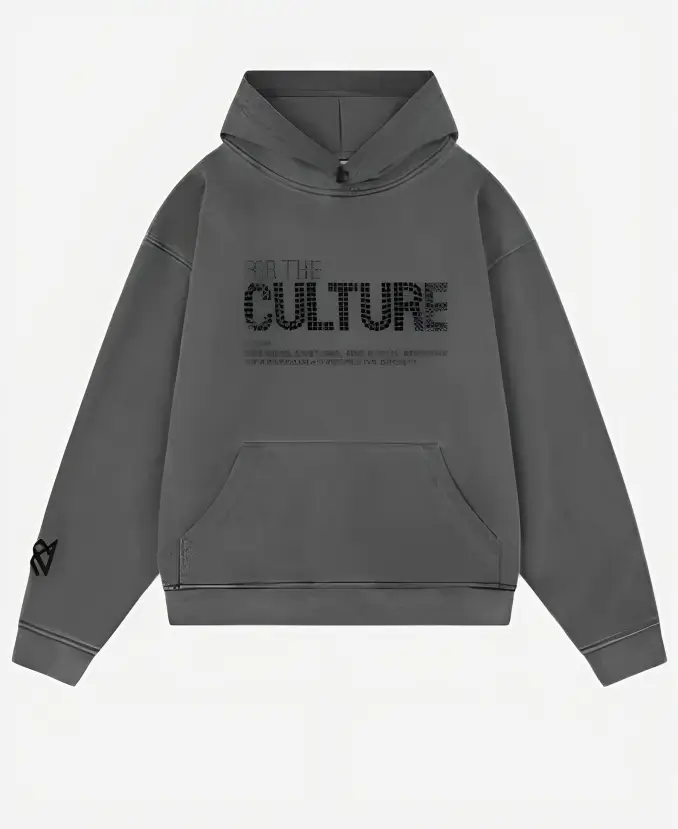 For The Culture Grey Crystal Hoodie