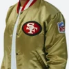 San Francisco 49Ers Gold Letterman Varsity Jacket Front