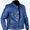 Dragon Ball Z Future Trunks Capsule Corp Blue Leather Jacket