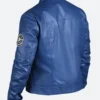 Dragon Ball Z Future Trunks Capsule Corp Blue Leather Jacket Back