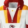 Kansas City Chiefs White Pullover Starter Jacket Detailing Image