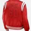 NFL Superbowl Taylor Swift Kansas City Chiefs 60 Red Varsity Jacket Back