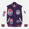 OVO X NFL Super Bowl LVIII Las Vegas Purple Letterman Varsity Jacket