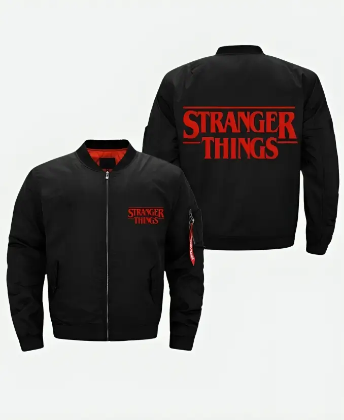 Stranger Things Black Bomber Jacket