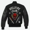 Stranger Things Hellfire Club Black Letterman Varsity Jacket
