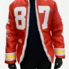 Taylor Swift Kansas City Chiefs Travis Kelce Red Puffer Jacket