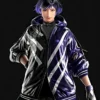 Tekken 8 Reina Leather Bomber Hooded Jacket