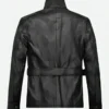 Tom Hardy The Dark Knight Rises Bane Black Leather Jacket Back