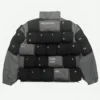 Christine Quinn Black And Grey Keyboard Puffer Jacket Back