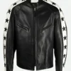 Odell Beckham Jr. Super Bowl Party Black Leather Jacket