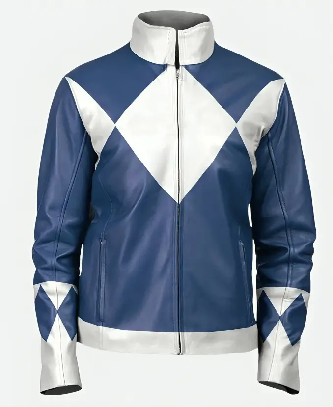 Power Rangers Blue Leather Jacket