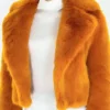 Selena Gomez Only Murders in the Building Mabel Mora Orange Fur Coat Closer Look