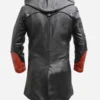 Devil May Cry 5 Dante Black Leather Hooded Coat Back