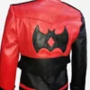 Harley Quinn Injustice 2 Black and Red Leather Jacket Back