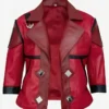Arcane League of Legends Violet (VI) Cosplay Red Leather Jacket