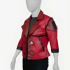 Arcane League of Legends Violet (VI) Cosplay Red Leather Jacket Side
