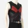Deadpool Colossus Black and Red Leather Vest Side