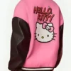 Hello Kitty Pink and Black Varsity Jacket