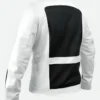 Lewis Tan Deadpool 2 Shatterstar White and Black Leather Jacket Back Side 2