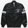 NFL Las Vegas Raiders Black Letterman Varsity Jacket
