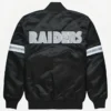 NFL Las Vegas Raiders Black Letterman Varsity Jacket Back