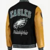 Philadelphia Eagles Tommy Hilfiger Heritage Letterman Varsity Jacket Back