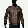 Stranger Things Season 4 Steve Harrington Brown Leather Jacket