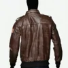 Stranger Things Season 4 Steve Harrington Brown Leather Jacket Back