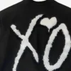 The Weeknd Xo Black Varsity Letterman Jacket Back Close Up