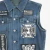 Black Label Society Blue Denim Vest Closer Look