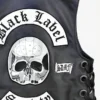 Black Label Society Leather Vest Back Close Up