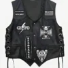 Black Label Society Leather Vest Front