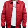 Drake Polar Opposites Albanian Flag Red Leather Jacket